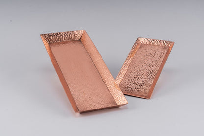 Hammered Bronze Tray Set detail by Brassnclay