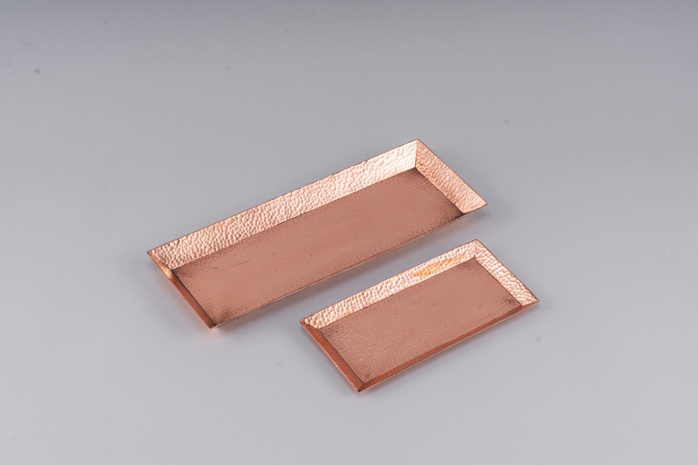 Hammered Bronze Tray Set detail by Brassnclay