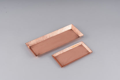 Hammered Bronze Tray Set detail by Brassnclay
