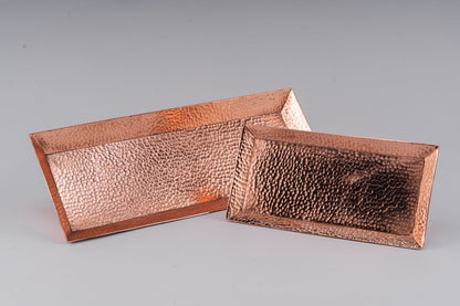 Hammered Bronze Tray Set detail by Brassnclay
